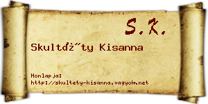 Skultéty Kisanna névjegykártya